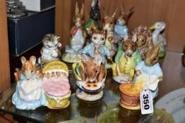 TWELVE BESWICK BEATRIX POTTER CHARACTER FIGURES, comprising 'Cecily Parsley', 'Appley Dapply', '