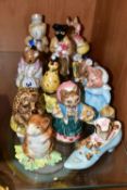 ELEVEN BESWICK BEATRIX POTTER CHARACTER FIGURES, comprising 'Timmie Willie' BP3b, 'The Old Woman who