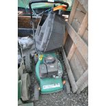 A PERFORMANCE POWER PETROL ROTARY LAWN MOWER, with grass box (untested but engine turns)