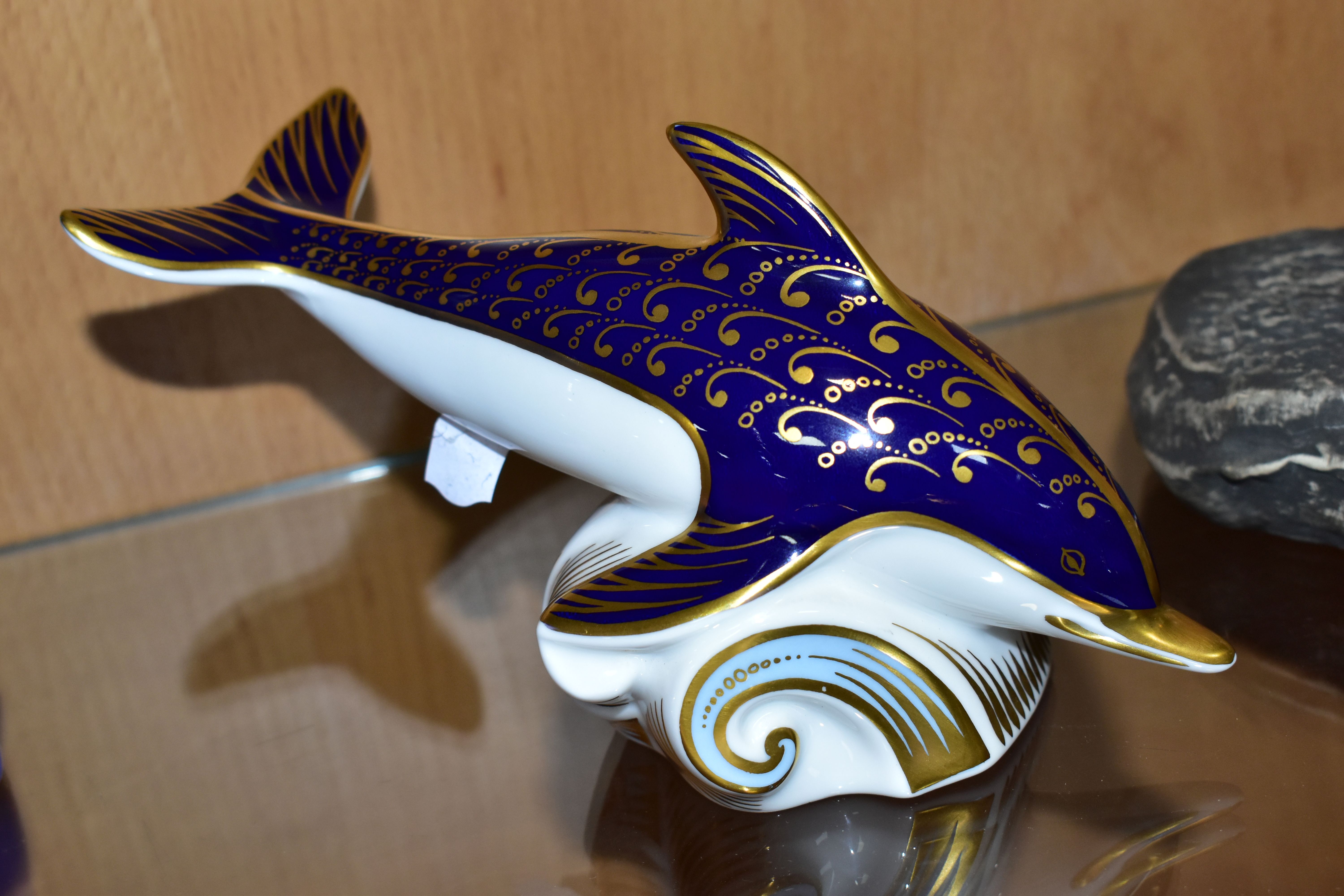 TWO ROYAL CROWN DERBY PAPERWEIGHTS, comprising 'Oceanic Whale' a collectors guild exclusive and - Image 4 of 5