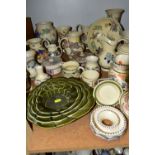 A COLLECTION OF HONITON POTTERY, comprising of twenty eight pieces of 'Rainbow', 'Collared Jacobean'