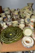 A COLLECTION OF HONITON POTTERY, comprising of twenty eight pieces of 'Rainbow', 'Collared Jacobean'