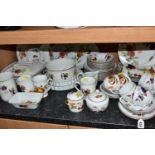 A QUANTITY OF ROYAL WORCESTER 'EVESHAM PATTERN OVEN TO TABLEWARE , comprising six cups, six saucers,