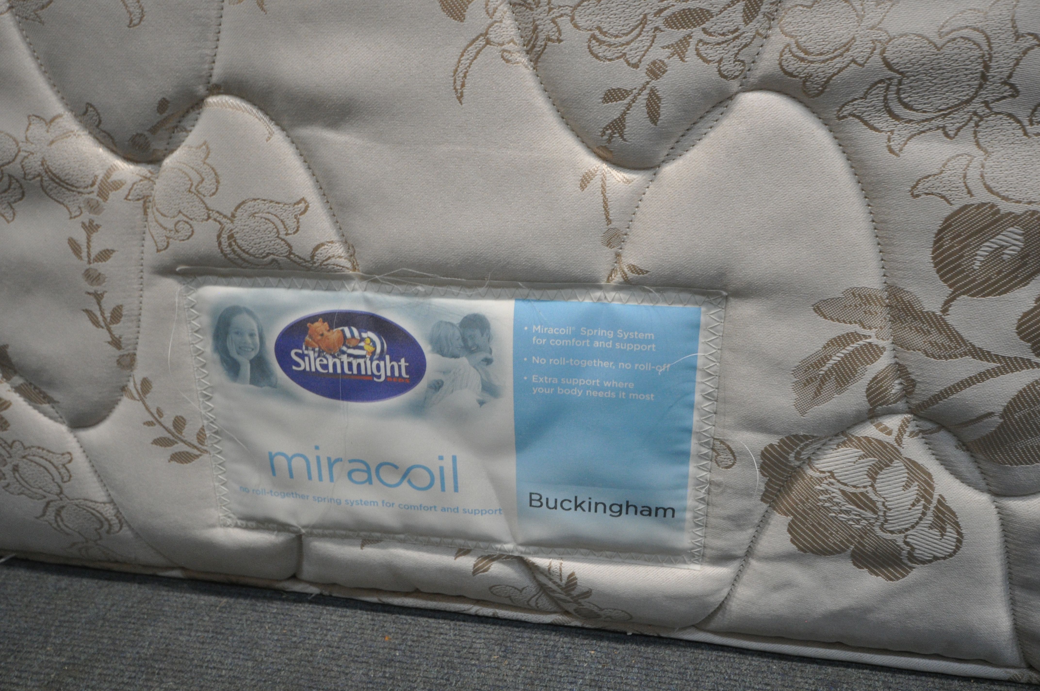 A SILENTNIGHT MIRACOIL SINGLE DIVAN BED AND MATTRESS - Image 2 of 2