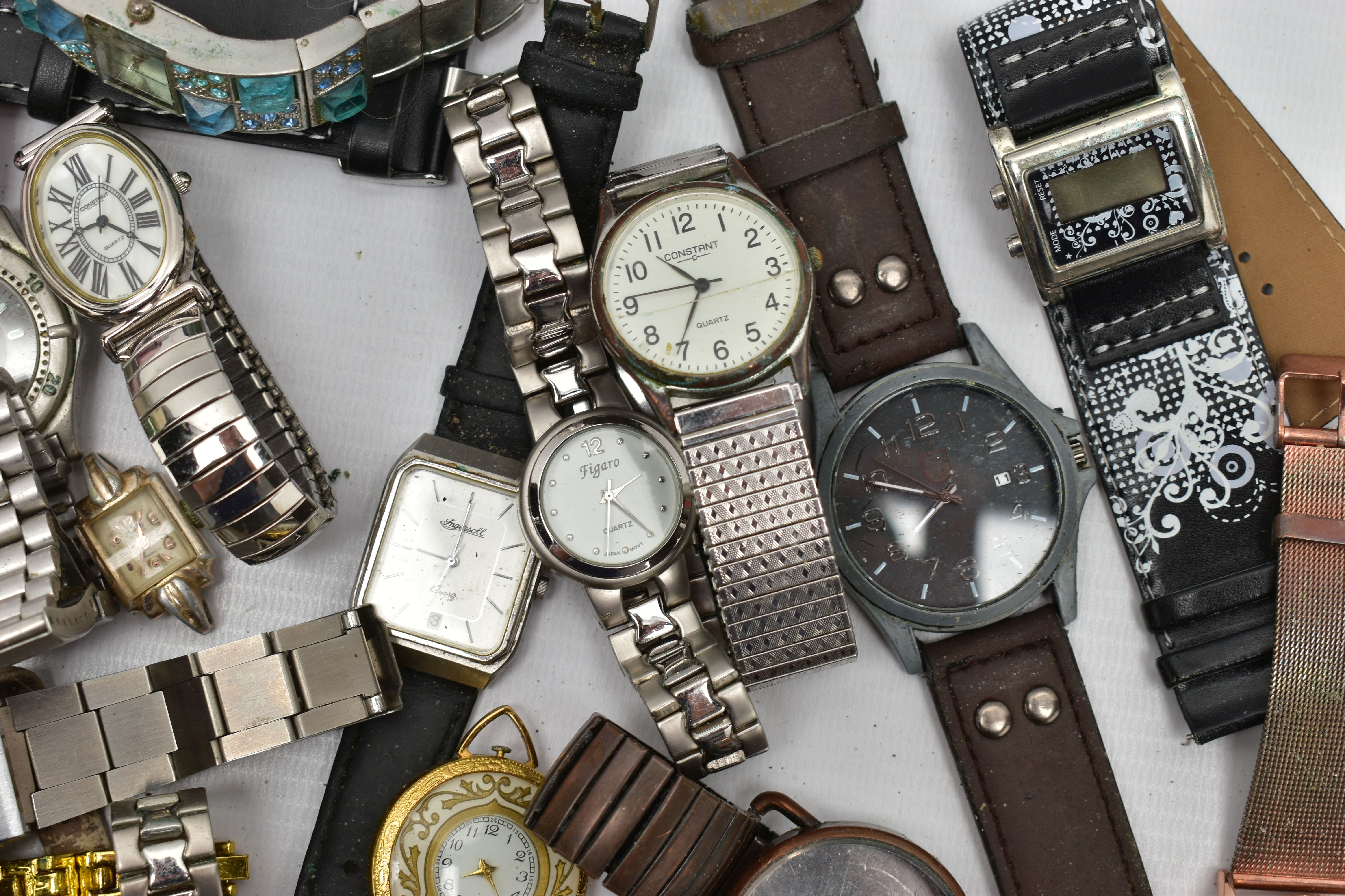 A COLLECTION OF QUARTZ, HAND WOUND AND DIGITAL WRISTWATCHES, names to include 'Chaumont, - Image 2 of 5