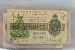A BANKNOTE ALBUM OF THE UK, to include an early distressed Birmingham bank one pound 1805, a