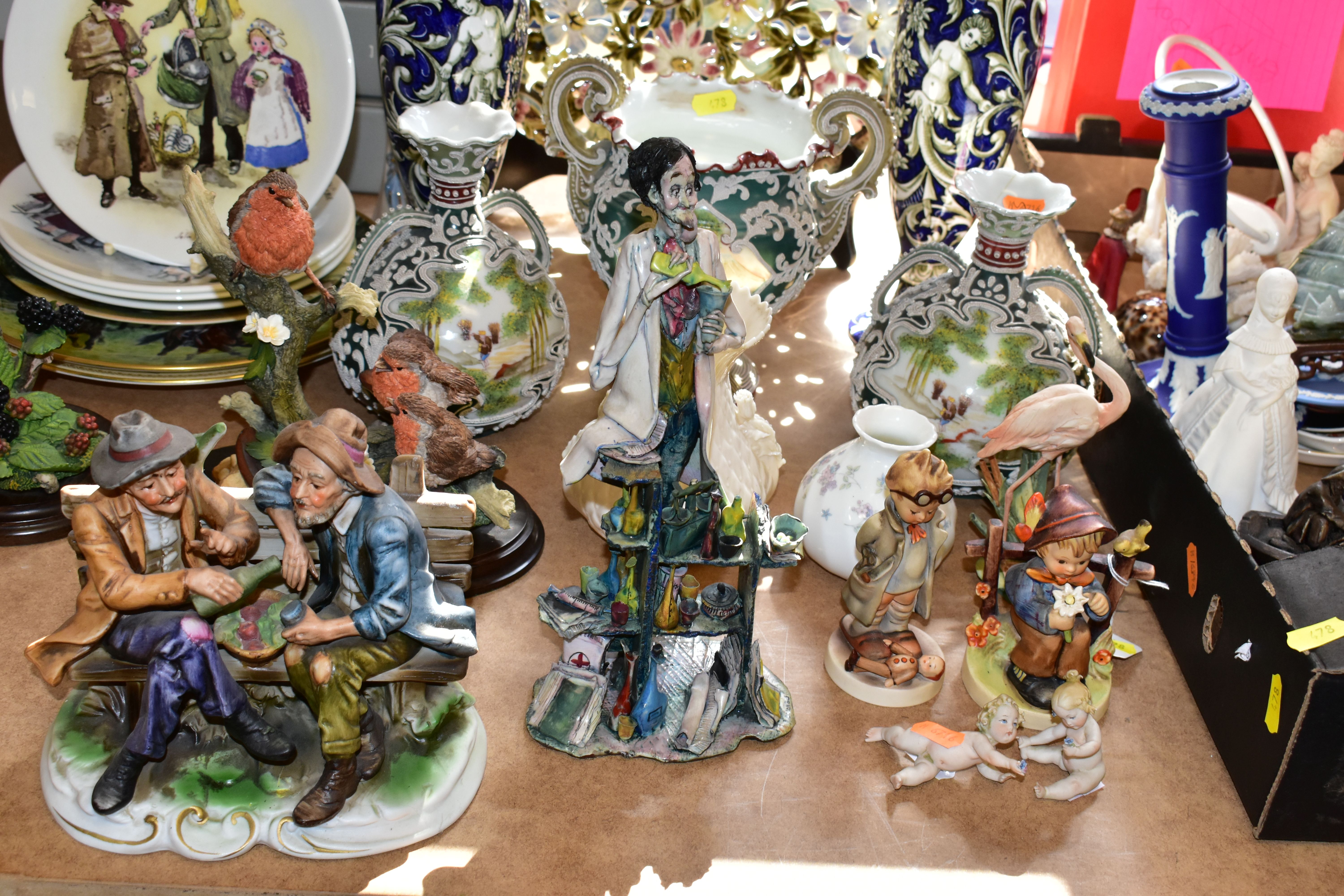 ONE BOX OF CERAMICS AND PORCELAIN FIGURES, comprising two 1950/1960s Goebel Hummel figurines ' - Image 3 of 6