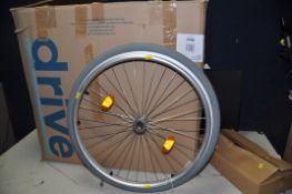 AN ENIGMA DRIVE LAWC001 LIGHTWEIGHT ALUMINIUM SELF PROPELLED WHEELCHAIR in box good used condition