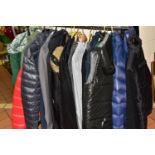 TWENTY FOUR MEN'S FASHION COATS AND HOODIES, brands include Pretty Green, 883 Police, Voi Jeans,