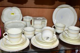 A FOLEY BONE CHINA FOR STONIERS OF LIVERPOOL TEA SET PRODUCED FOR THE CUNARD STEAM-SHIP COMPANY