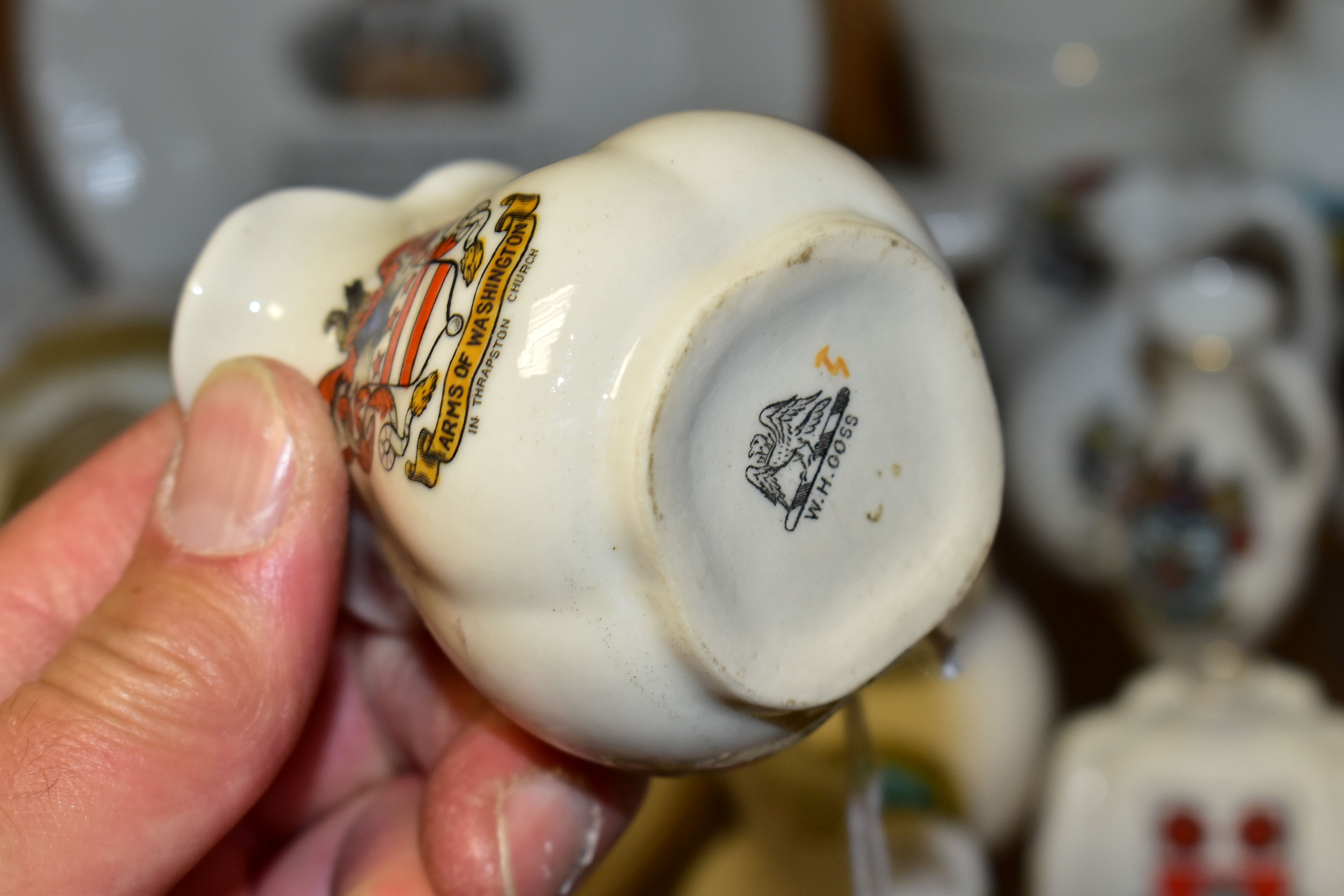 A COLLECTION OF CRESTED CHINA, the majority of pieces by Goss, items include an unmarked Zepplin - Image 8 of 8
