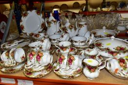 A PART DINNER SET OF ROYAL ALBERT 'OLD COUNTRY ROSES' PATTERN, comprising two covered tureens,