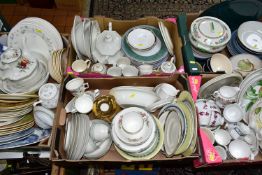 FIVE BOXES OF MISCELLANEOUS DINNER SETS AND TEAWARE, to include Expressions 'Strawberry Fayre'