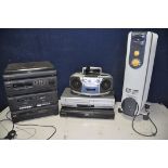 A SELECTION OF ELECTRICAL ITEMS, to include a Sharp CMS150CD hi-fi system with no speakers,