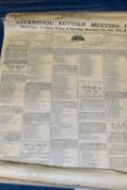 LIVERPOOL RACECOURSE, a collection of twenty-four original race meeting broadsheets from the July