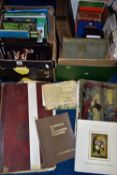 BOOKS AND EPHEMERA two boxes containing approximately twenty-five titles to include prayer books,