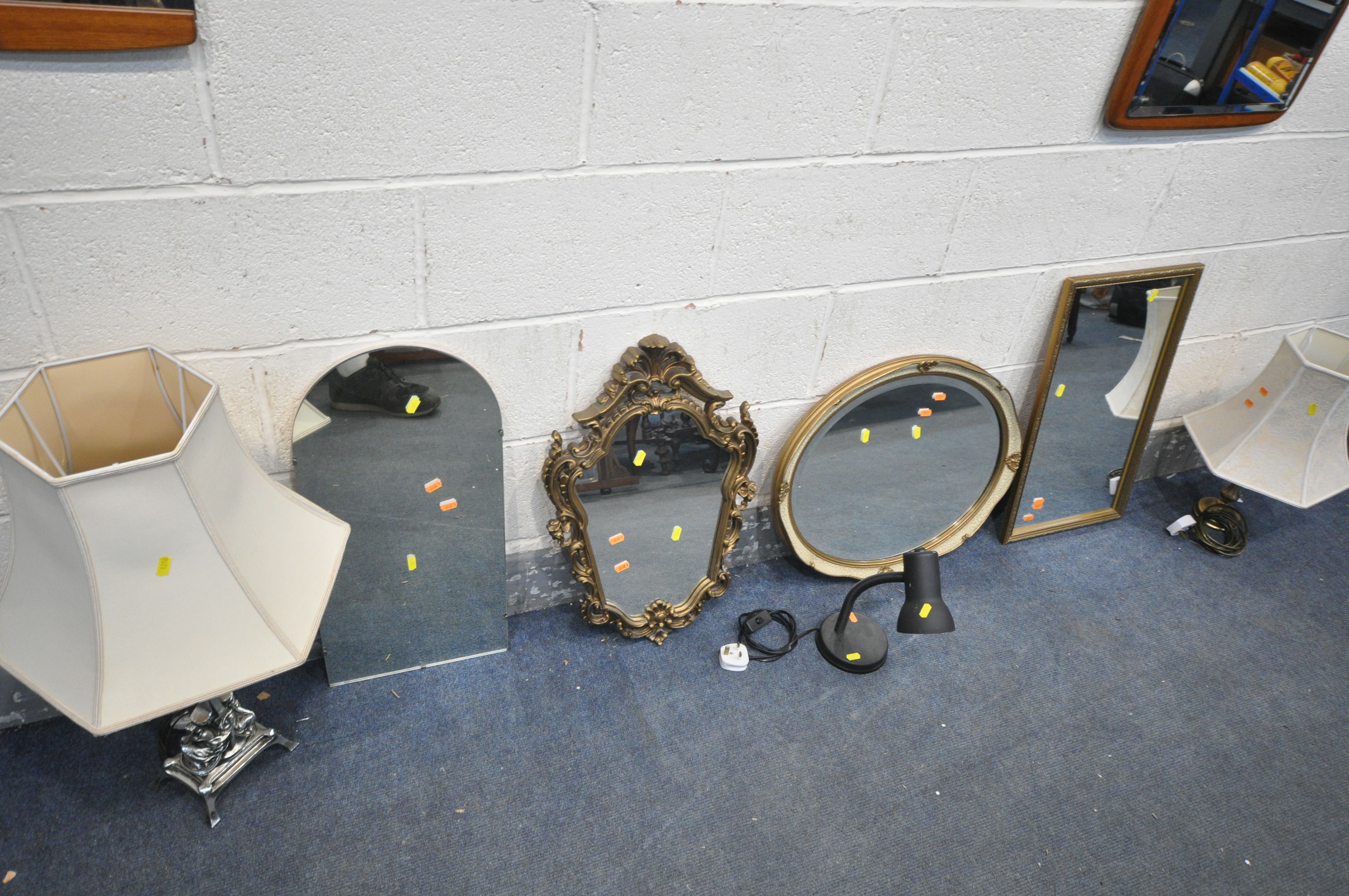 A SELECTION OF VARIOUS MIRRORS, of various sizes and styles, largest mirror size 86cm x 66cm, - Image 3 of 3