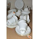 A ROYAL DOULTON 'SOPHIA' PATTERN PART DINNER AND TEA SET, comprising eight cups H5126 (one cup has a