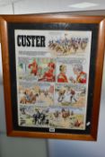 AN ORIGINAL COMIC STRIP PAINTING 'CUSTER', depicting a disgraced British Army officer who goes to