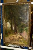 HENRY GARLAND (active 1854-1890) 'A LANE, HURLEY, BERKS', a pastoral landscape depicting a