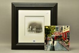 DARREN BAKER (BRITISH 1976) 'LONDON NIGHTS I', a signed artist proof print depicting the Houses of