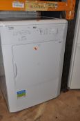 A BEKO DRVT61W TUMBLE DRYER, measuring width 60cm x depth 54cm x height 84cm (PAT pass and working)