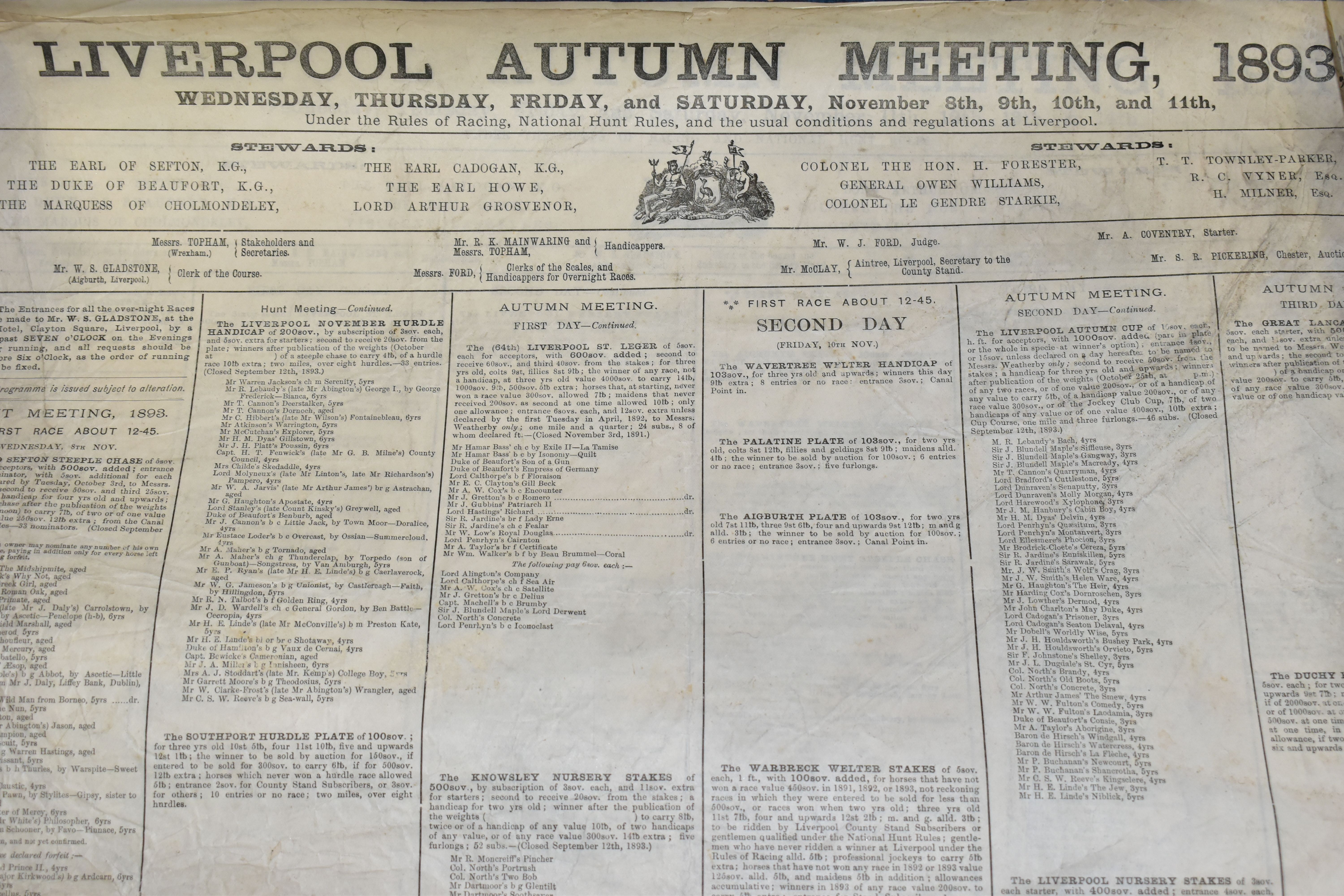 LIVERPOOL RACECOURSE, a collection of twenty-four original race meeting broadsheets from the July - Image 3 of 7