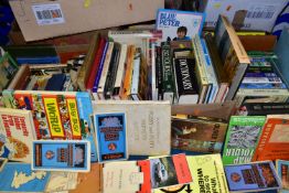 SEVEN BOXES OF BOOKS, to include 1960s children's classics, Bibles, hymn books, early 20th Century