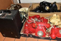 THREE BOXES OF 1960S DIAL TELEPHONES, to include a quantity of vintage 1960s 706L dial telephones,
