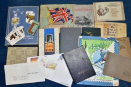 CIGARETTE CARDS, PHOTOGRAPHS & STAMPS, a collection of cigarette cards in albums and loose,