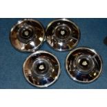 JAGUAR, four Jaguar car wheel hub covers, 10.5 diameter, possibly re-conditioned