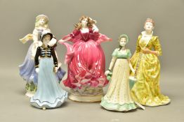 FIVE LIMITED EDITION COALPORT FIGURINES, comprising Cathy and Tess from the 'Epic Story Collection':