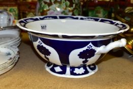 A ROYAL CROWN DERBY UNFINISHED IMARI TUREEN BASE, height 13cm x diameter 30cm, together with a