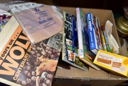 ONE BOX OF WOLVERHAMPTON WANDERERS BOOKS, to include Memories of Molineux, The Cat in Wolves