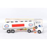 A BOXED DINKY TOYS A.E.C. ARTICULATED ESSO FUEL TANKER, No.945, appears complete and in very good