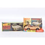 A BOXED CORGI TOYS JAMES BOND ASTON MARTIN DB5, No.261, roof will not stay shut, front guns not