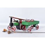 AN UNBOXED MAMOD LIVE STEAM TRACTION ENGINE, No.TE1A, not tested, playworn condition, funnel