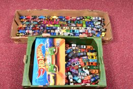 A QUANTITY OF UNBOXED AND ASSORTED MAINLY MATTEL HOT WHEELS DIECAST VEHICLES, mainly recent