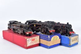 THREE BOXED HORNBY DUBLO CLASS 4MT TANK LOCOMOTIVES, No.80054, B.R. lined black livery (EDL18), both