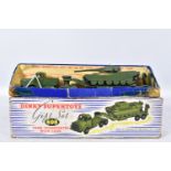 A BOXED DINKY SUPERTOYS THORNYCROFT MIGHT ANTAR TANK TRANSPORTER WITH CENTURION TANK, Gift Set No.