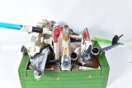 A COLLECTION OF EARLY 21ST CENTURY LFL STAR WARS AIRCRAFTS AND A LIGHTSABER, to include a 2009