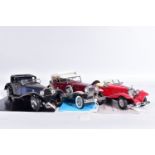 THREE UNBOXED FRANKLIN MINT CARS, all 1:24 scale, 1930 Bugatti Royale Coupe Napoleon, 1930