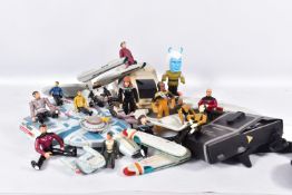 A QUANTITY OF UNBOXED MODERN STAR TREK RELATED TOYS AND FIGURES, to include Playmates Shuttlecraft