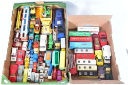 A QUANTITY OF UNBOXED AND ASSORTED PLAYWORN DIECAST VEHICLES, to include Corgi Toys B.M.C. Mini