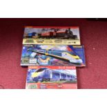 THREE BOXED HORNBY RAILWAYS OO GAUGE TRAIN SETS, Eurostar set, No.R816, comprising class 373 power