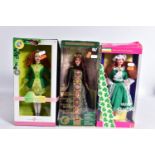 THREE BOXED MODERN MATTEL IRISH THEMED DOLLS, Barbie Collector Pink Label Dolls of the World/