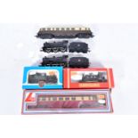 TWO UNBOXED AIRFIX OO GAUGE CLASS 4F LOCOMOTIVES, both No.44454, B.R. black livery (54123), with