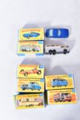 TWO BOXED MATCHBOX 1-75 SERIES MODELS, ISO Grifo, No.14, Superfast issue with metallic blue body