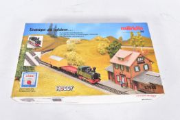 A BOXED MARKLIN HOBBY HO GAUGE ELECTRIC TRAIN SET, No.82988, comprising 0-6-0 Tank locomotive No.