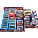 A QUANTITY OF BOXED MODERN DIECAST AND PLASTIC VEHICLES, assorted motorbikes including Panini